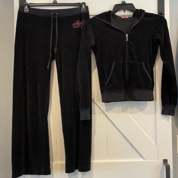 Vintage Black Juicy Couture Track Suit sz medium - Picture 1 of 9